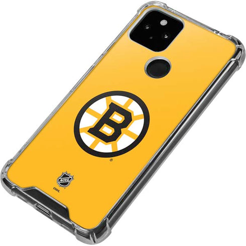 NHL Boston Bruins Solid Background Google Pixel 5a 5G Clear Case